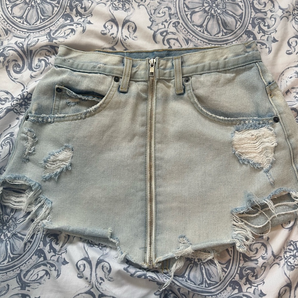 Carmar Los Angeles Denim Mini Skirt size 28